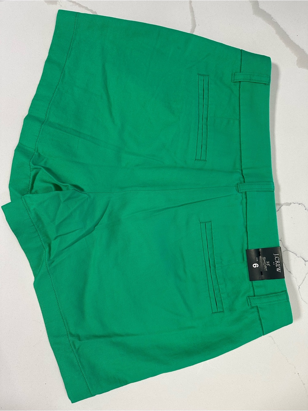 J. Crew Bright Green Women's Cotton Blend Bermuda Shorts - Picture 2 of 3